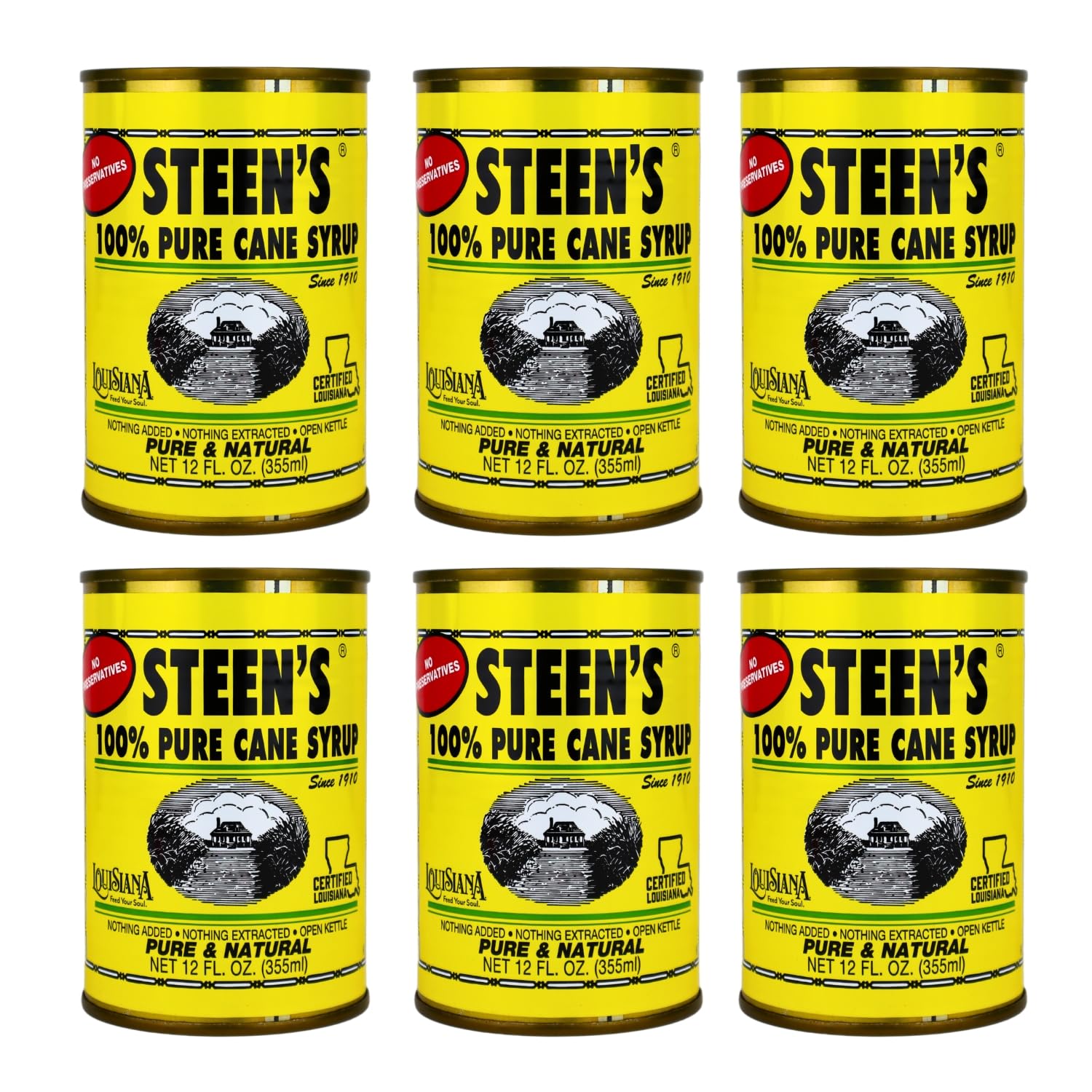 Amazon.com: Steen's 100% Pure Cane Syrup - 12 Fl 0z (6) : Grocery